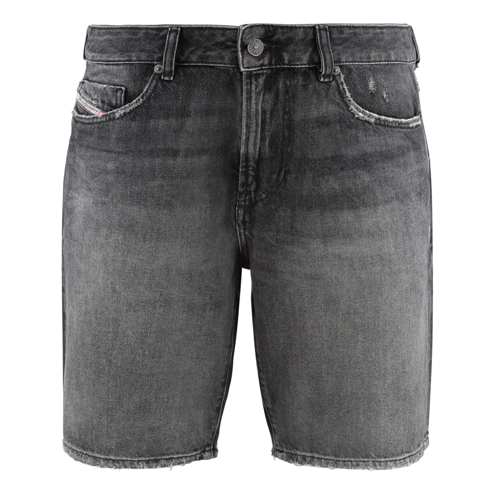 Diesel Herr Svart Shorts W31, Denim, D-Fin Denim Bermuda Shorts