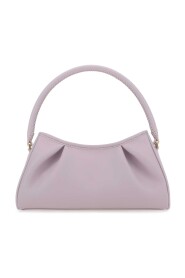 Lilac Leather Dimple Moon Shoulder Taske