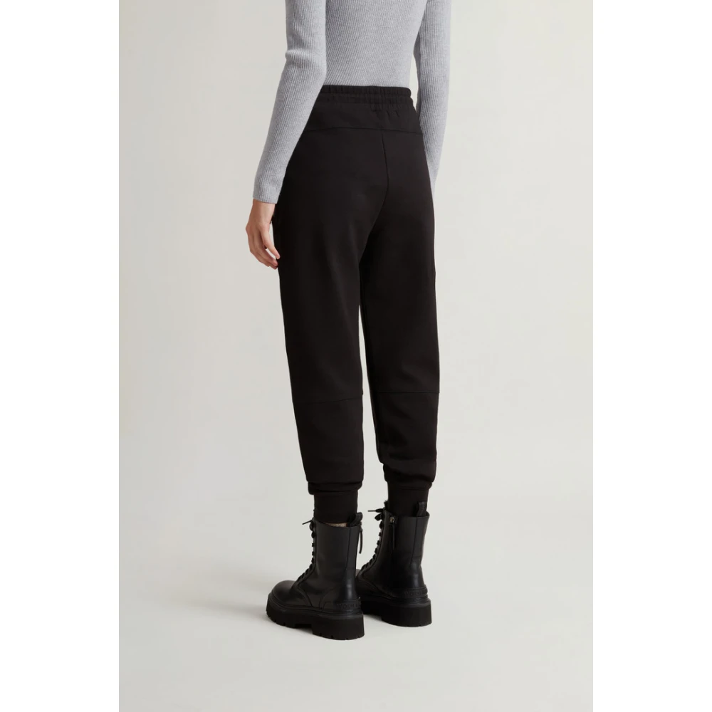 Woolrich Casual Katoenmix Zwarte Broek Black Dames