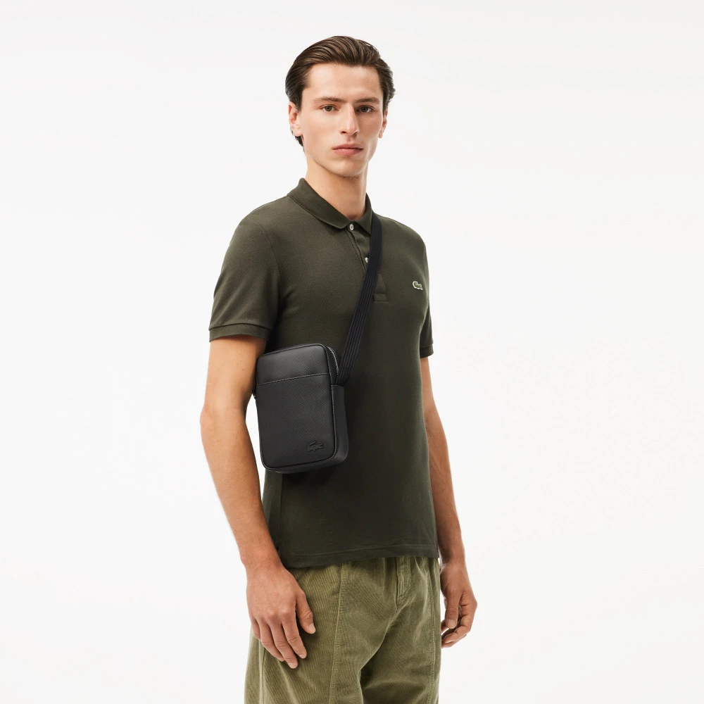 Lacoste Klassieke Heren Schoudertas met Krokodil Blue Heren