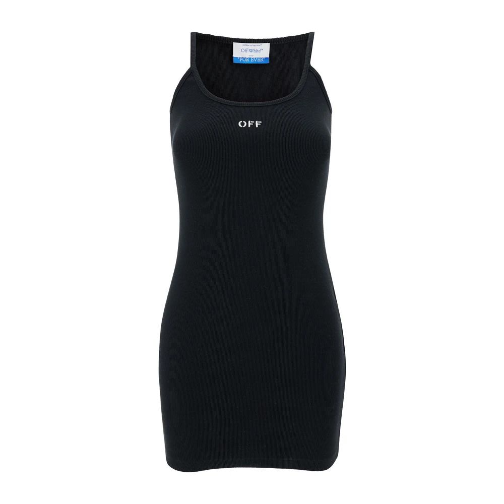 Off White Black Rib Tank Dress - Female - Short Dresses - S - Dresses
