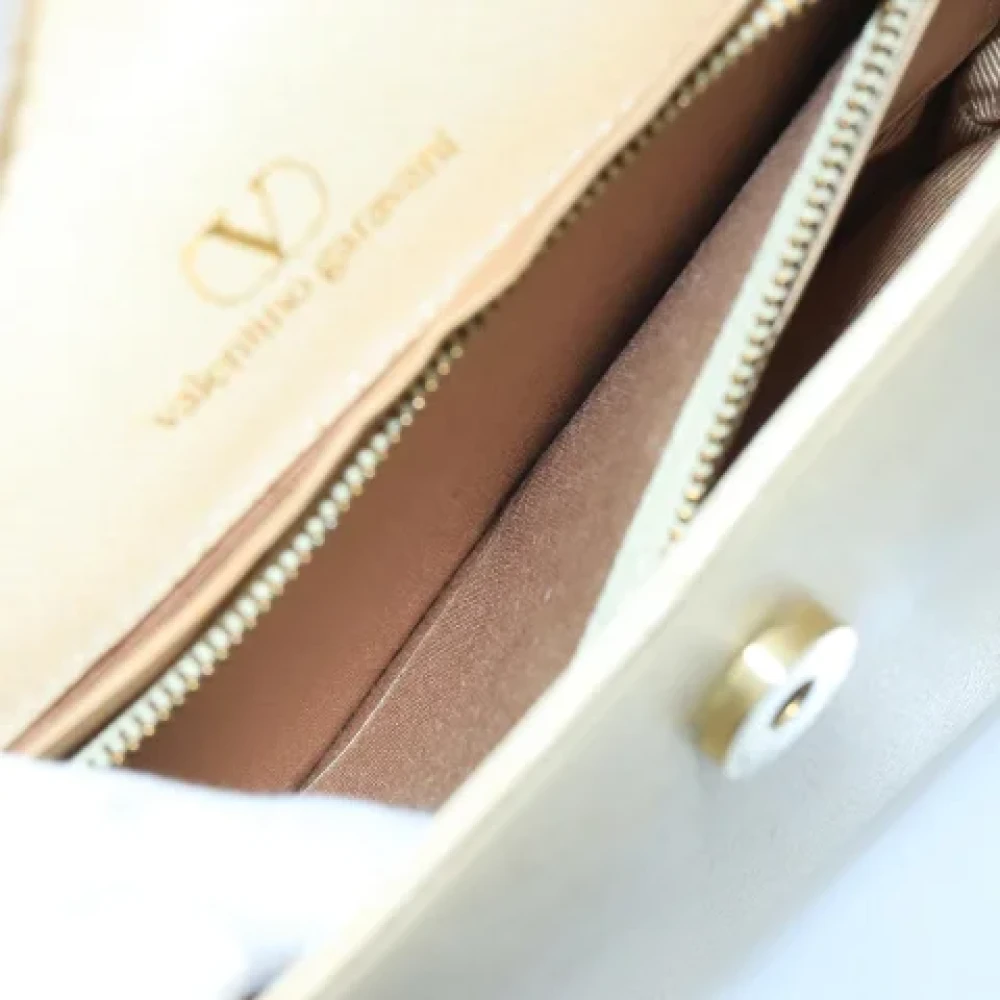 Valentino Vintage Pre-owned Leather shoulder-bags Beige Dames