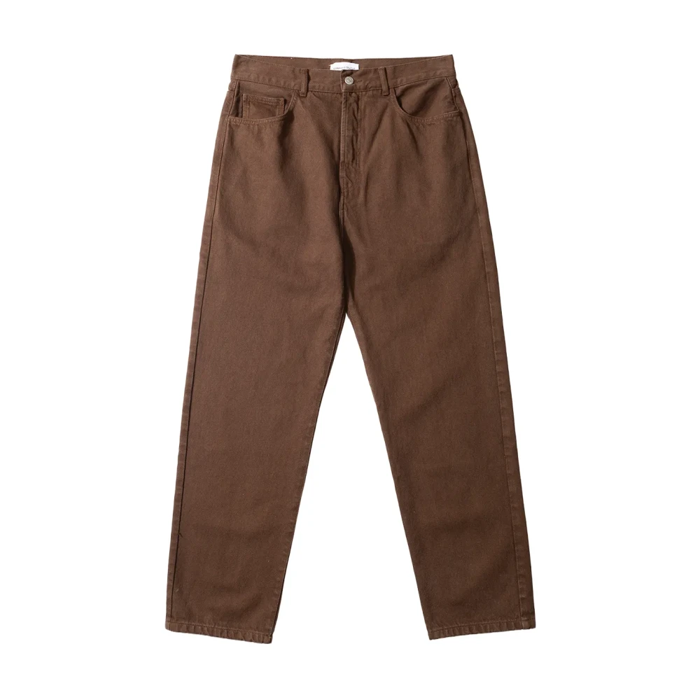 Edmmond Studios Men's Brown Avail Trousers - Straight Trousers - L - Trousers