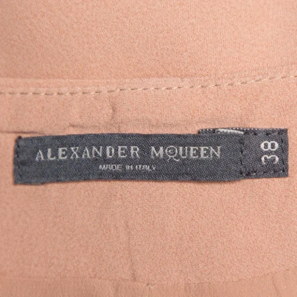 Alexander McQueen Pre-owned Fabric bottoms Beige Dames