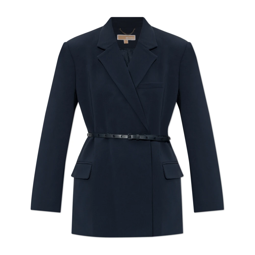 Michael Kors Damen Blau Doppelreihiger Blazer