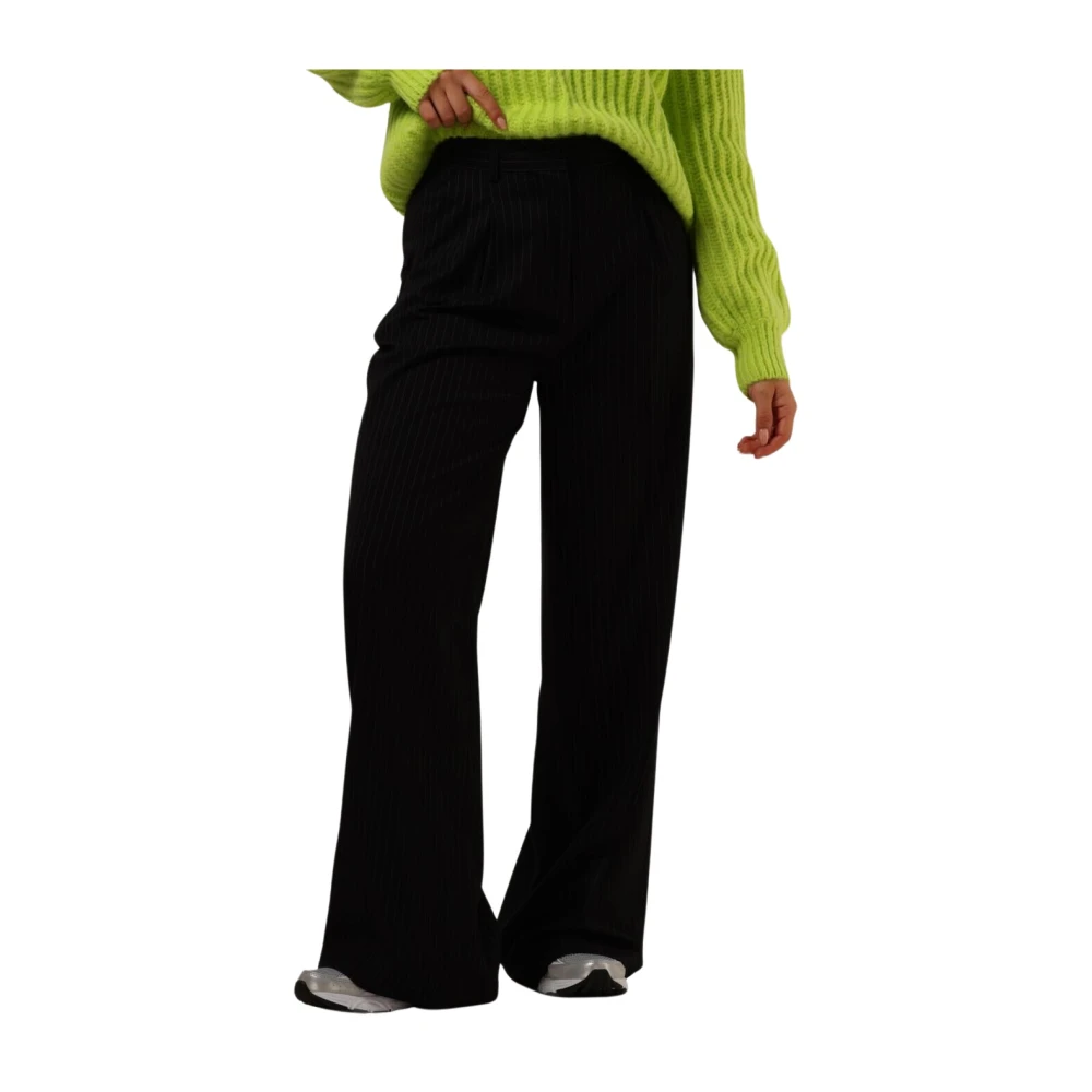 Catwalk Junkie Elegante Straight Leg Tailored Broeken Black Dames
