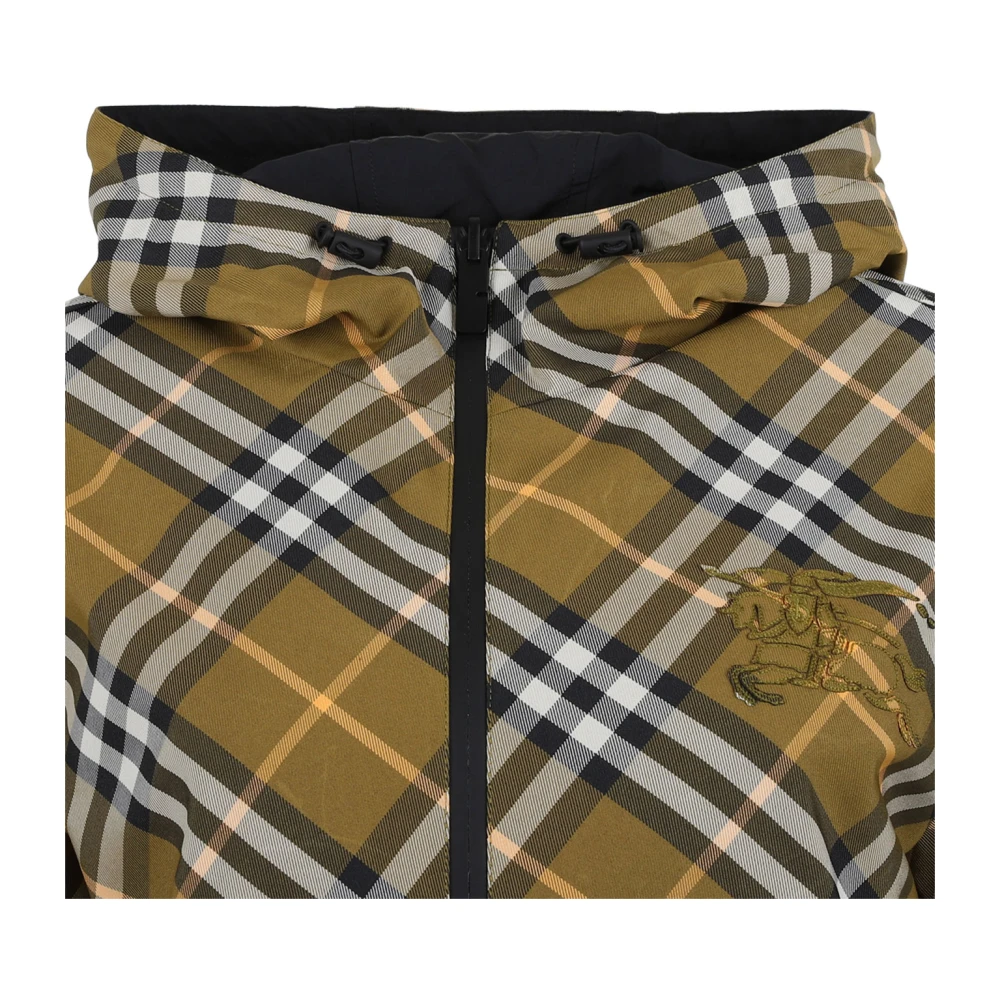 Burberry Omkeerbare Geruite Print Jas Brown Dames