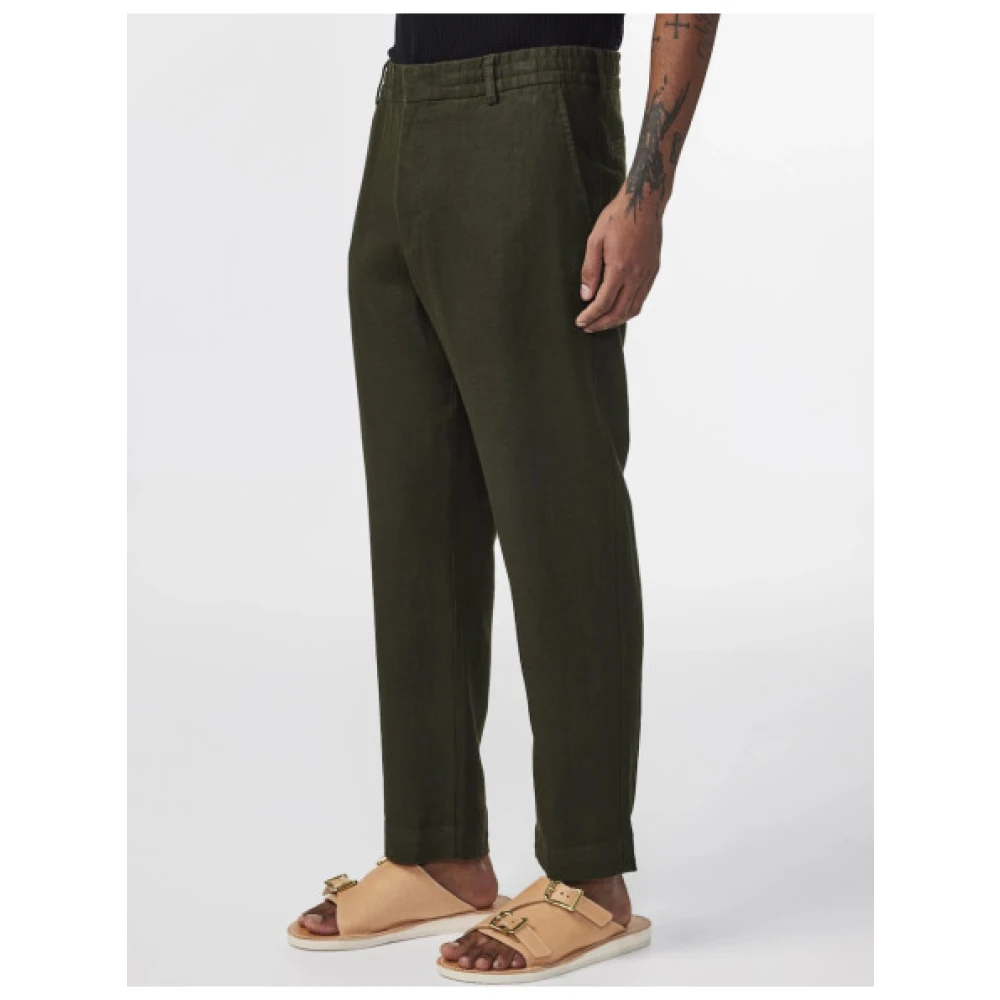 Nn07 Heren Linnen Billie Broek Green Heren