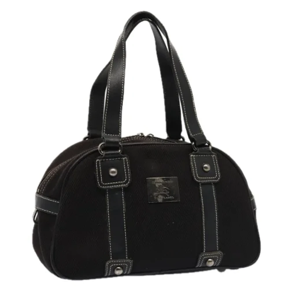 Burberry Vintage Pre-owned Canvas handbags Black Dames
