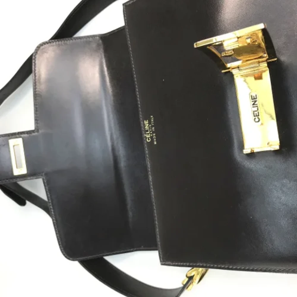 Celine Vintage Pre-owned Leather shoulder-bags Brown Dames