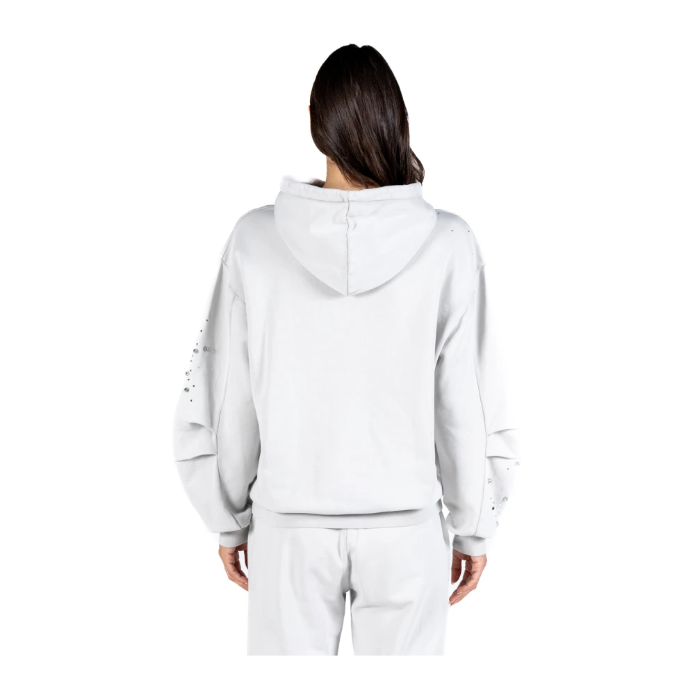 DES Phemmes Rhinestone-versierde Grijze Hoodie Sweatshirt Gray Dames