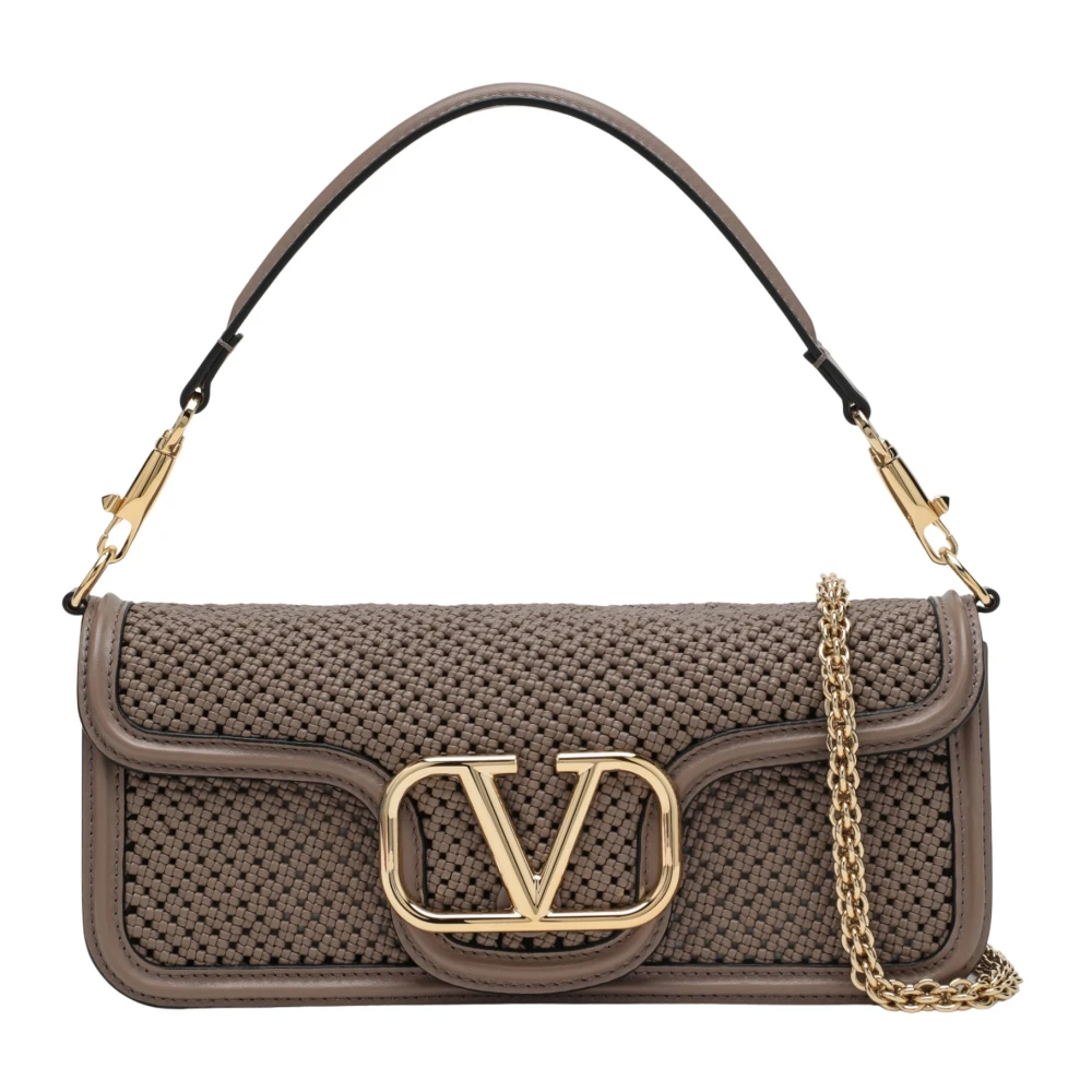 Valentino Garavani Kleine Schoudertas Loco' Beige Dames