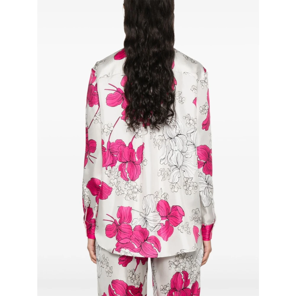P.a.r.o.s.h. Bloemenprint Fuchsia Shirt Multicolor Dames