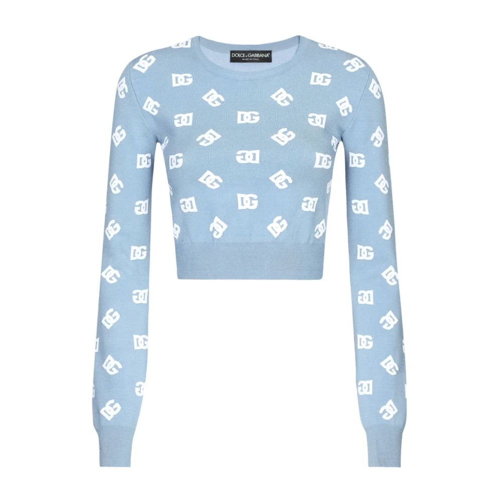 Dolce & Gabbana Heldere Blauwe Sweaters Blue Dames