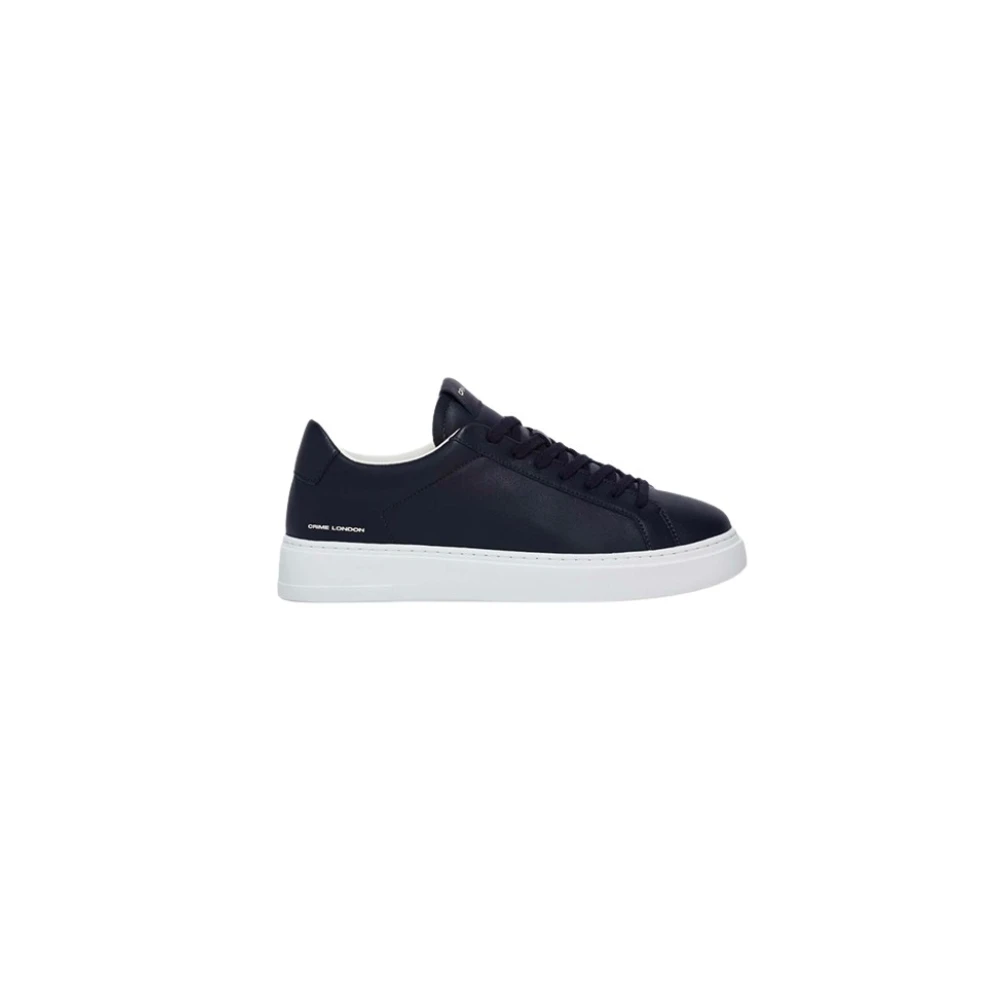 Crime London Blauwe Leren Sneakers Model 16806 Heren Schoenen