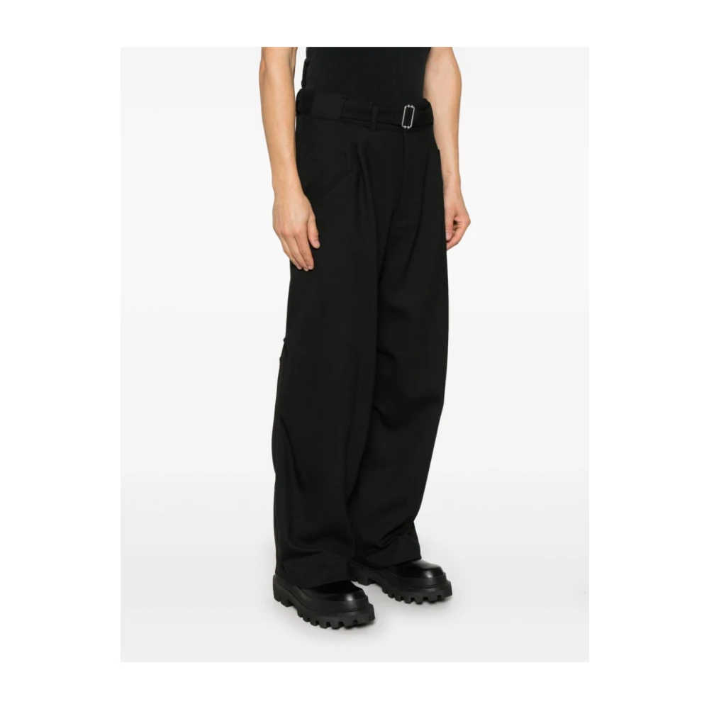 Emporio Armani Zwarte Wijde Pijp Broek Black Heren