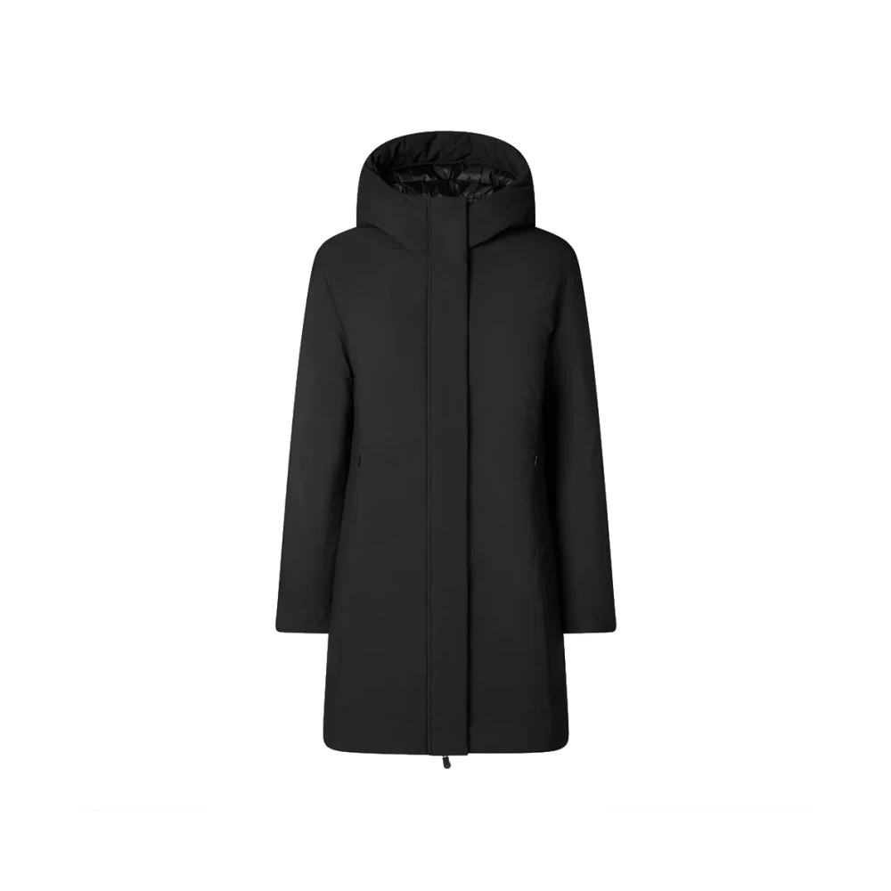Save The Duck Women's Black Winter Parka With Thermal Padding