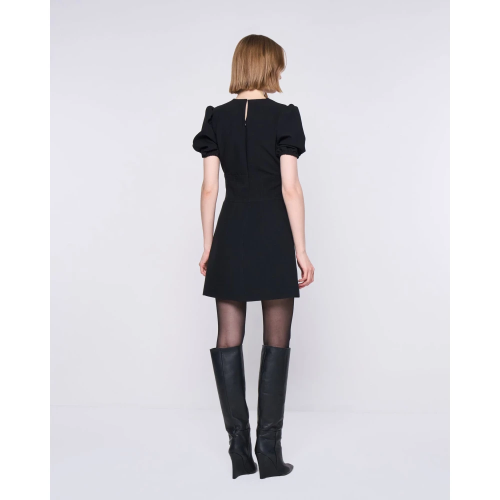 Silvian Heach Mini Jurk met Strass Black Dames