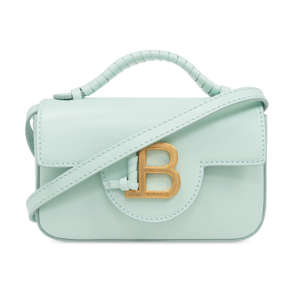 Balmain Kalfsleer B-Buzz 17 Mini tas Blue Dames