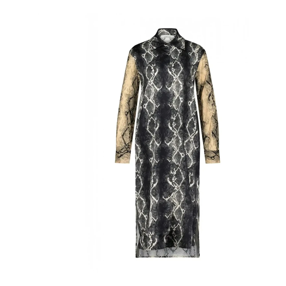 Liviana Conti Dierenprint Overhemdjurk Black Dames