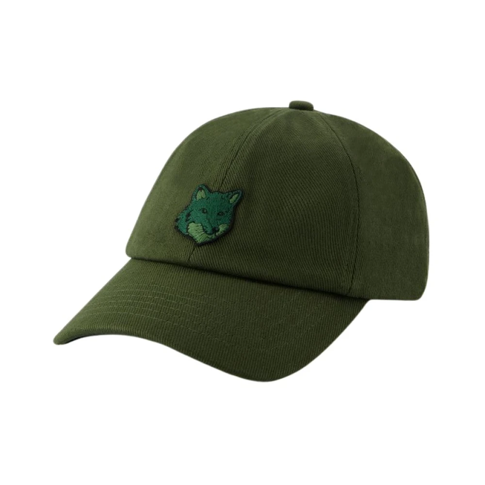 Maison Kitsuné Vossenhoofdpet Groen Katoen Green Unisex
