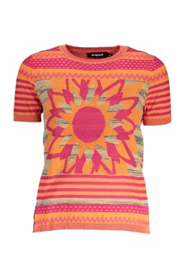 orange-kvinders-top-kortaermet-rund-hals