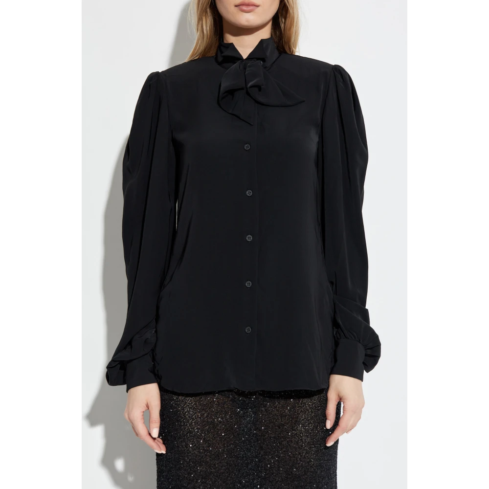 Balenciaga Overhemd met stropdassen Black Dames