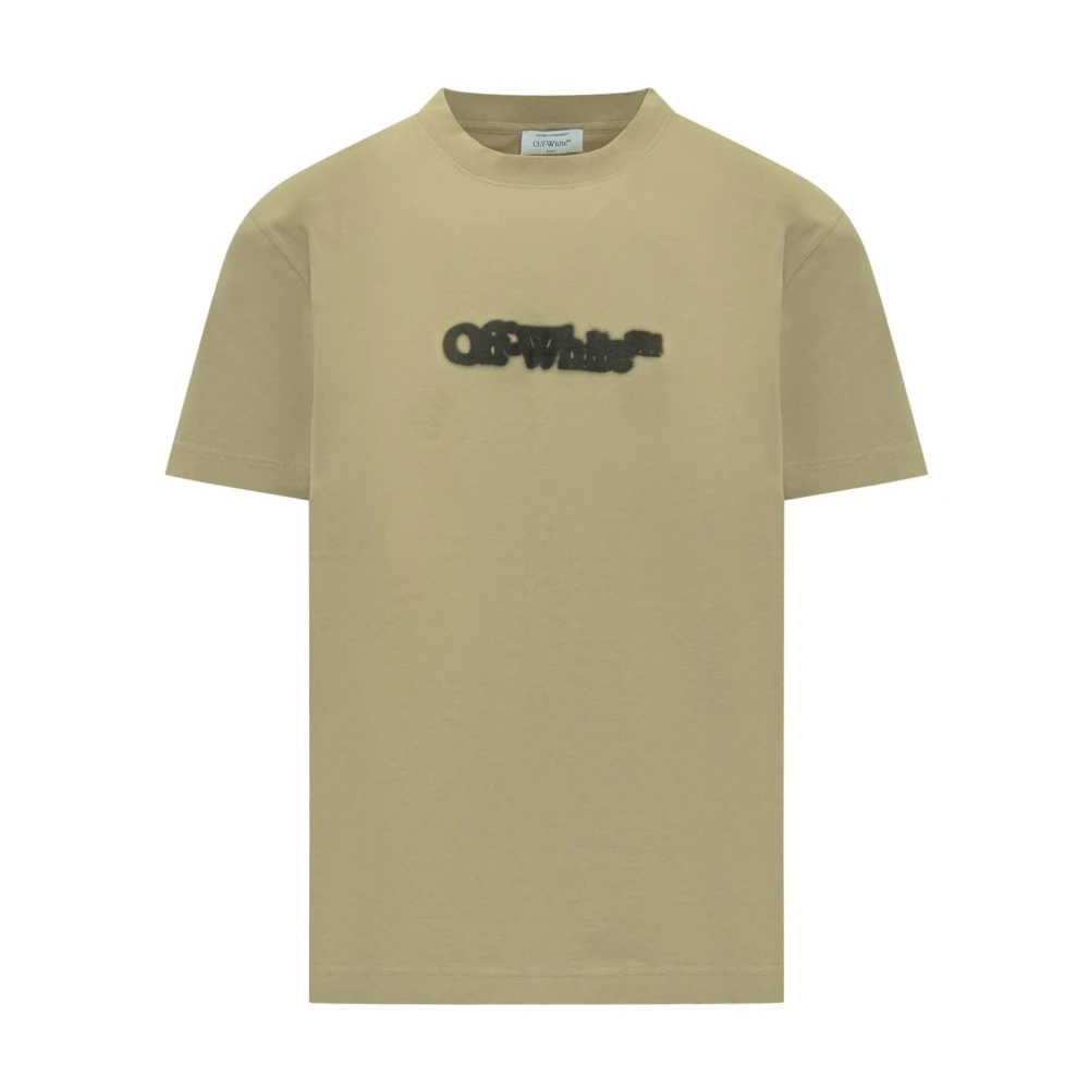 Off White Spray Arrow Print Ronde Hals T-shirt Gray Heren