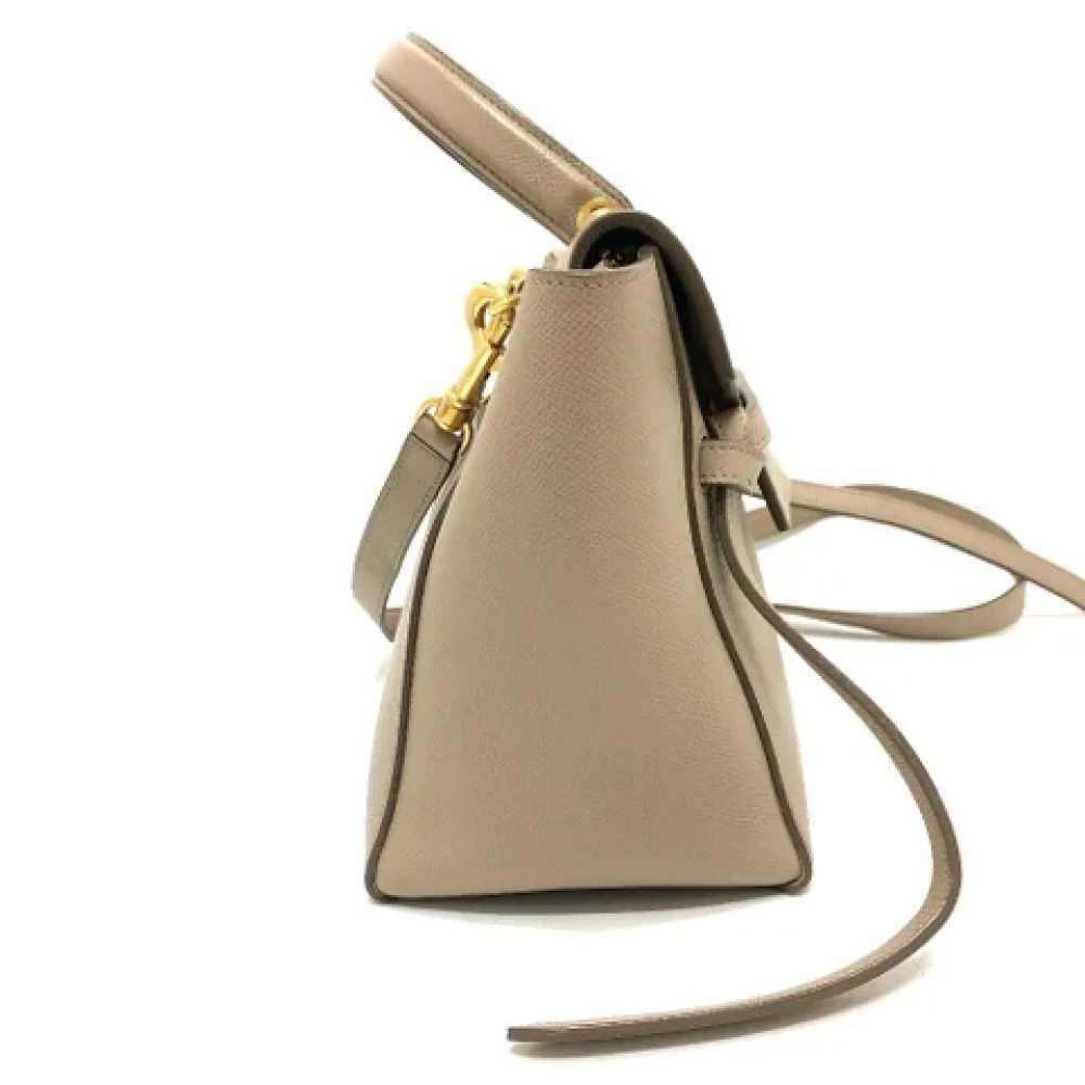 Celine Vintage Pre-owned Leather celine-bags Beige Dames