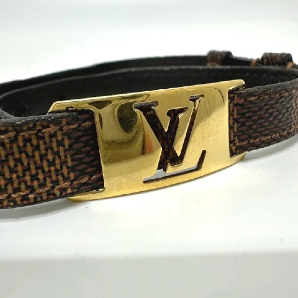 Louis Vuitton Vintage Pre-owned Cotton belts Brown Dames
