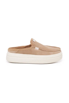 Beige Mocka Kilklack Sandaler