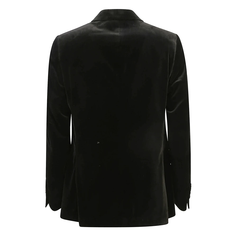 Lardini Fluwelen Blazer met Externe Zakken Blue Heren