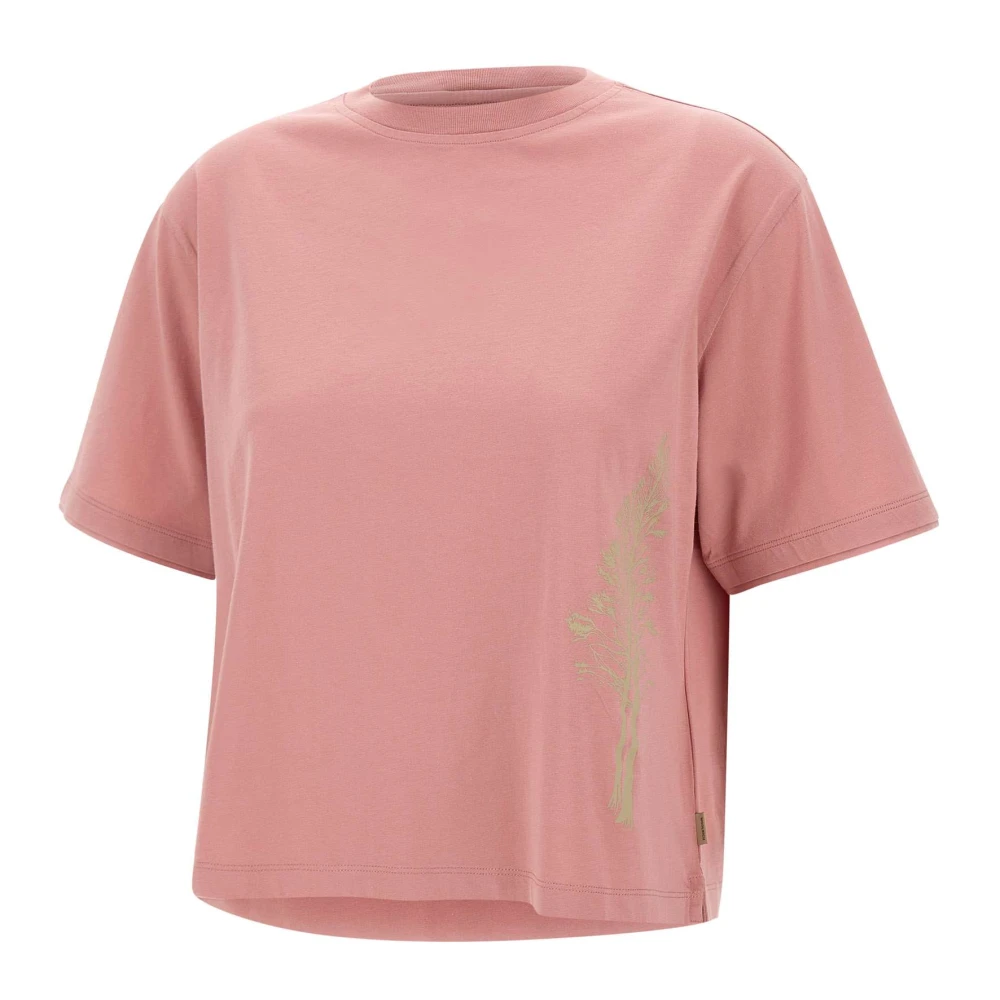 Woolrich Grafische Tee Roze T-shirt Pink Dames