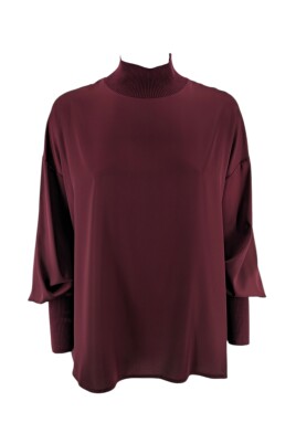 bordeaux-satin-womens-shirt