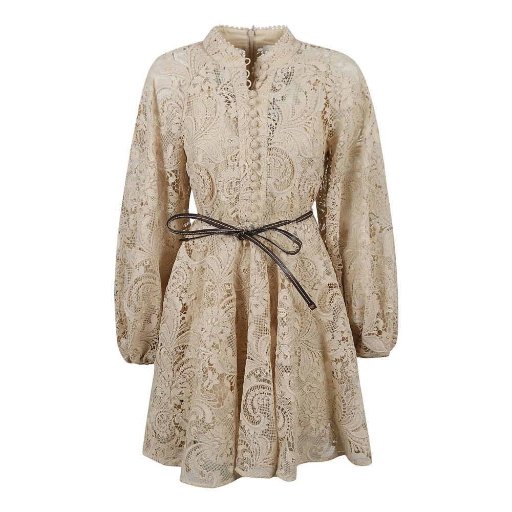 Zimmermann Beige Kant Mini Jurk Beige Dames