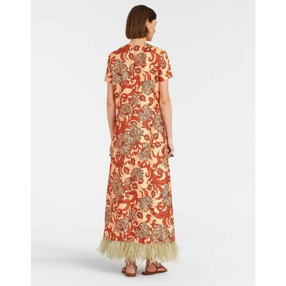 La DoubleJ Disco-geïnspireerde Roy Jurk met Zijden Sarga Multicolor Dames
