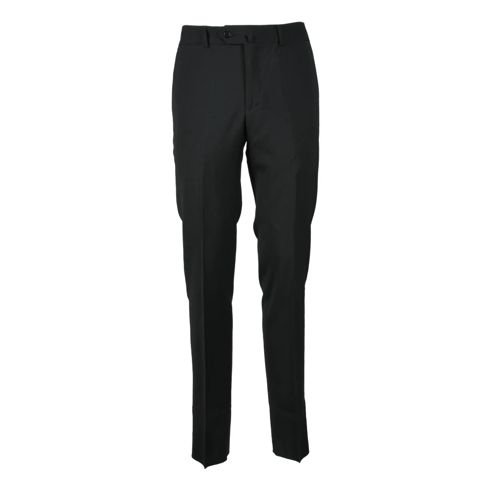 Emporio Armani Stijlvolle broek van zuivere wol Black Heren