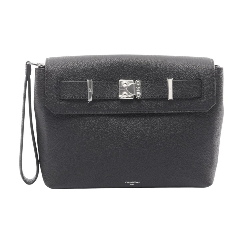 Louis Vuitton Vintage Women's Black Pre-Owned Vintage Leather Clutch Bag