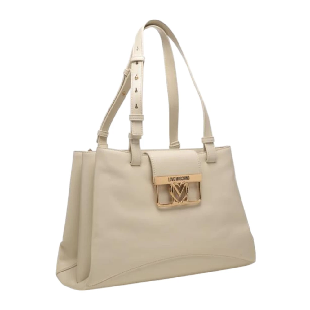 Love Moschino Stijlvolle Schoudertassen voor Dagelijks Gebruik White Dames