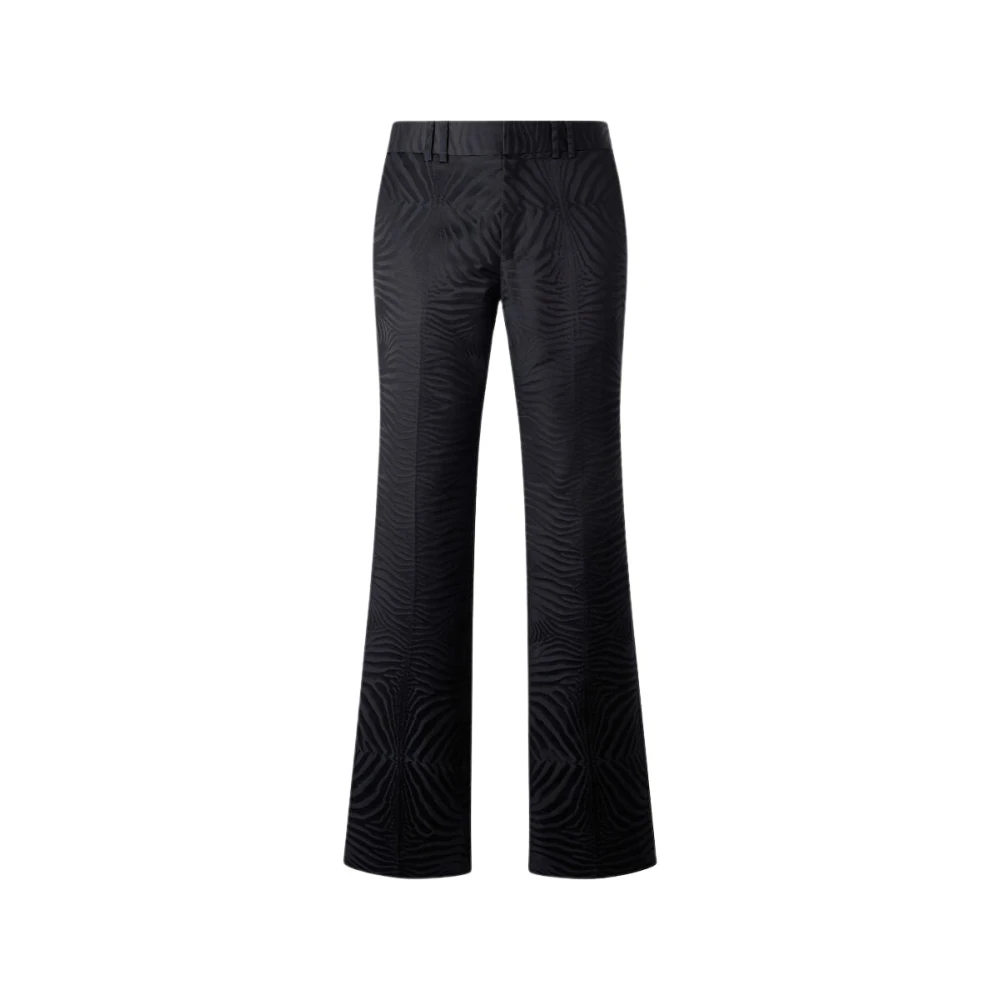Roberto Cavalli Men's Black Tiger Skin Flared Pants