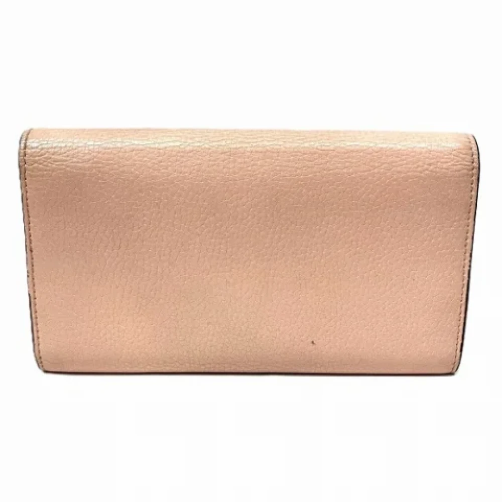 Gucci Vintage Pre-owned Leather wallets Beige Dames