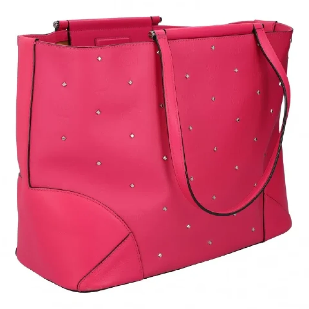 MCM Pre-owned Canvas shoulder-bags Pink Dames