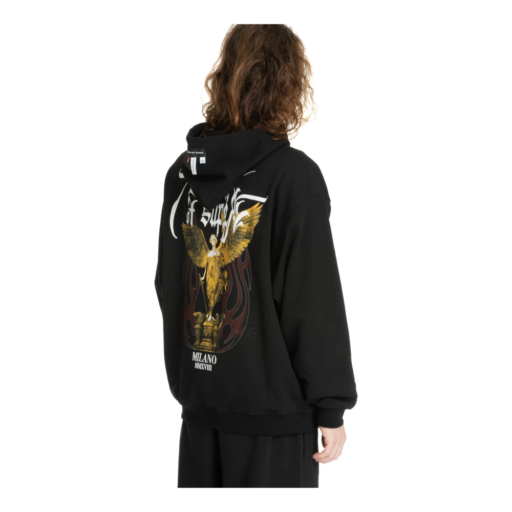 Vision OF Super Engel Standbeeld Patroon Hoodie Black Heren