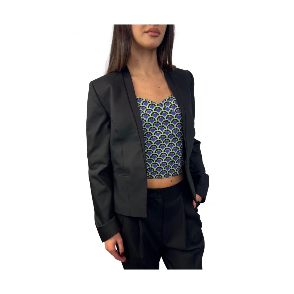 Naf Open jas in katoenmix Black Dames