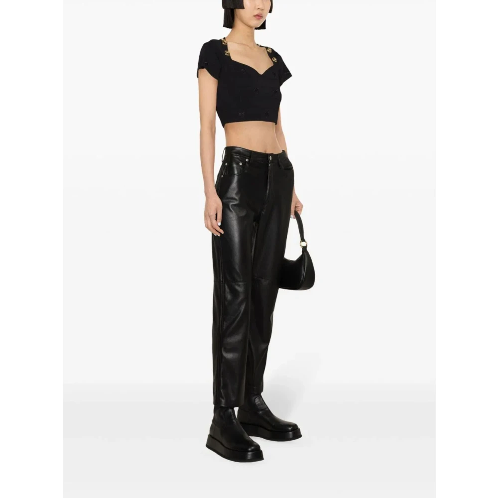 pinko Zwarte Hoodia Stijl voor jou Black Dames