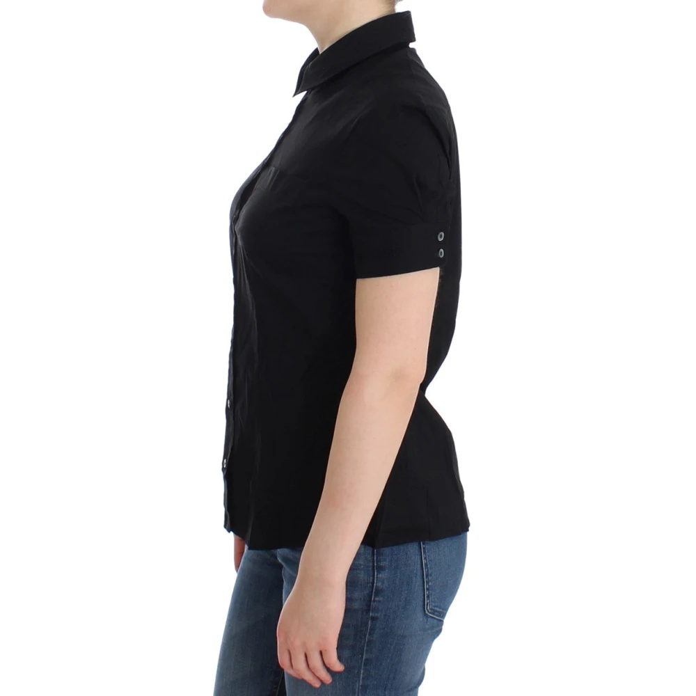 John Galliano Zwarte katoenen shirt top Black Dames