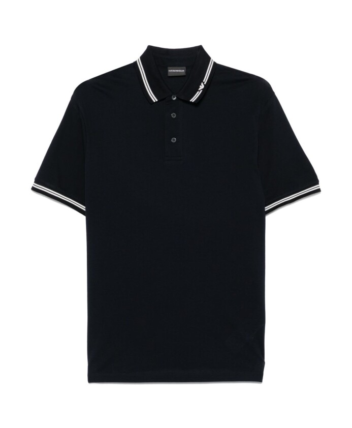 polo-bleu-a-motif-raye