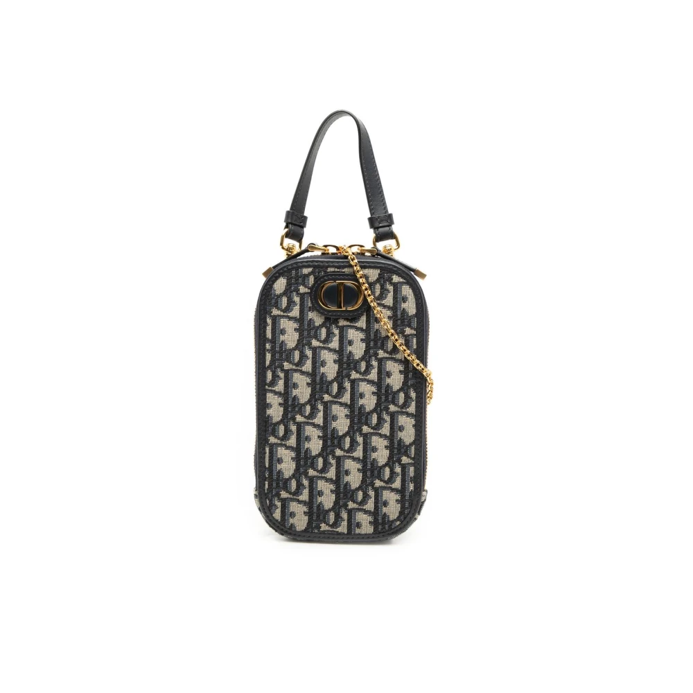 Dior Vintage Women's Pre-Owned Vertical Pouch With Chain