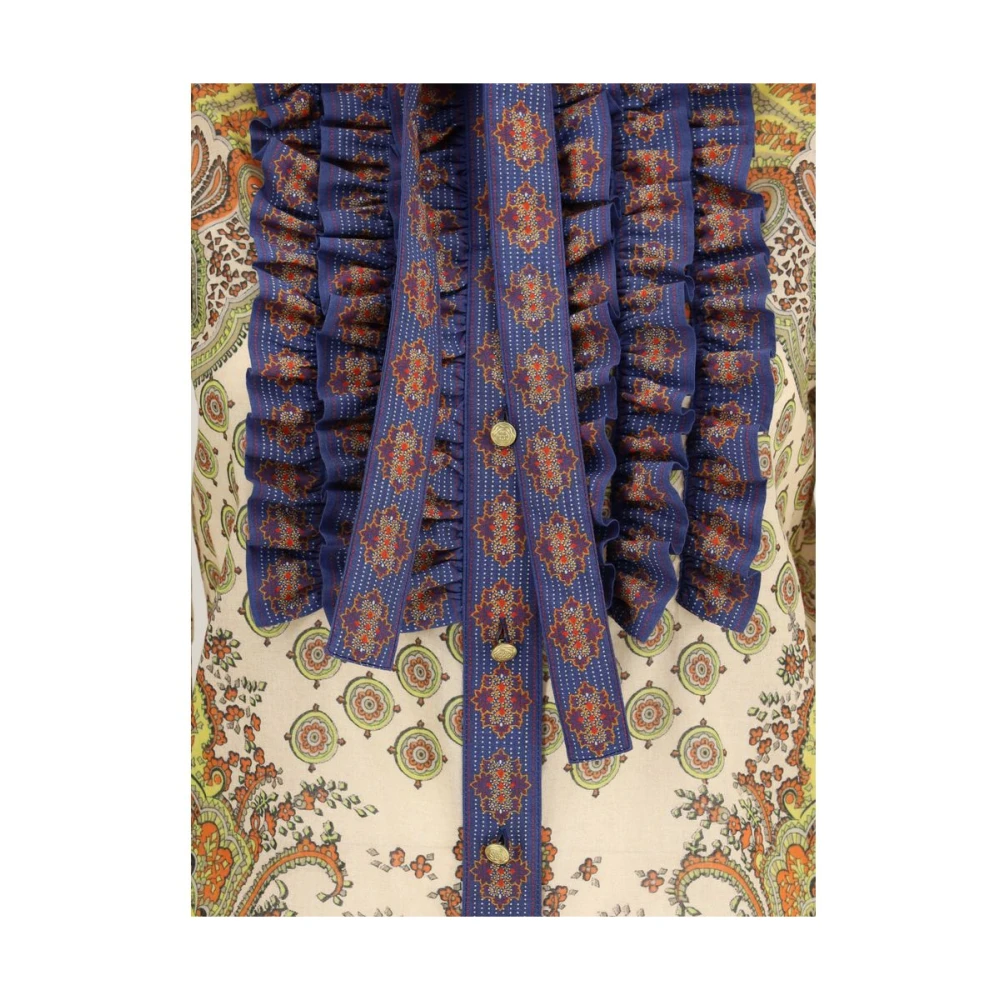 Valentino Barok Patroon Striksluiting Shirt Multicolor Dames