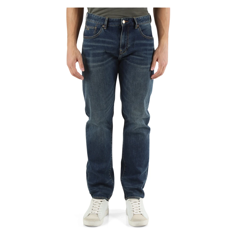 Armani Exchange Slim Fit Five-Pocket Jeans Blue Heren